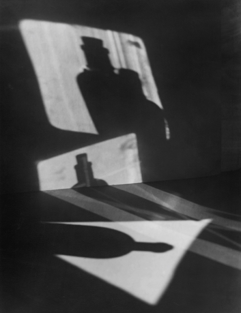 Jaromir Funke, Composition (bottle shadows), 1927. Prague House of Photography. Portfolio IV. Print III. Edition 6/30. Collection Marc Rubenstein, NYC.